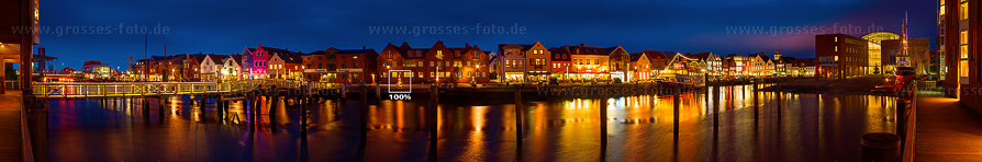 Panoramafoto Weihachten Husum Binnenhafen groß hochauflösend